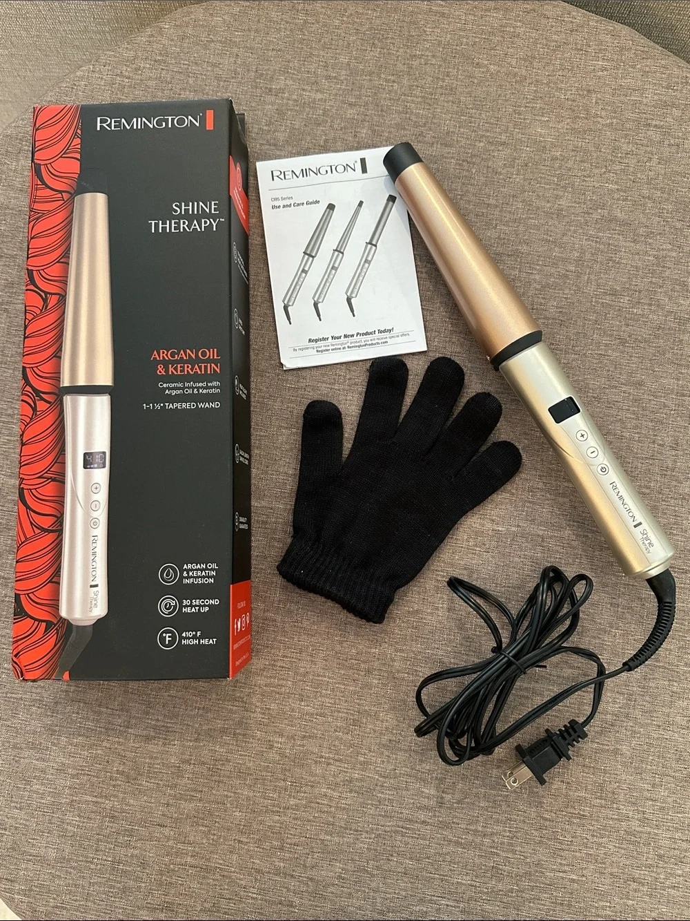 Tapered Curling Iron. Ceramic Infused with Argon Oil & Keratin by Remington.